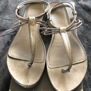 Metallic (gray) Sandals